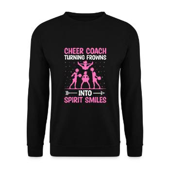 Cheerleading Coach Cheer Coach Cheerleader Cheer T - Unisex Sweatshirt - black - Front - Alina (178cm) & Michal (187cm)