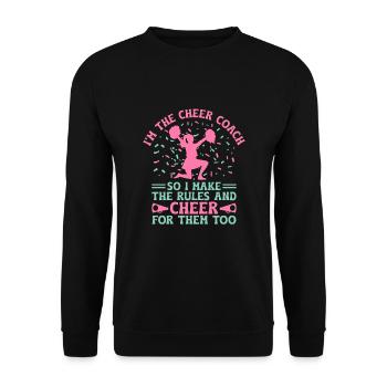 Cheerleading Coach Cheer Coach Cheerleader Cheer T - Sweat-shirt Unisexe - noir - Devant - Alina (178cm) & Michal (187cm)
