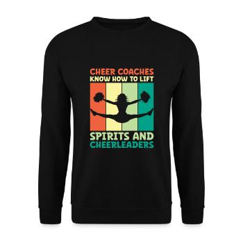 Cheerleading Coach Cheer Coach Cheerleader Cheer T - Sweat-shirt Unisexe - noir - Devant - Alina (178cm) & Michal (187cm)