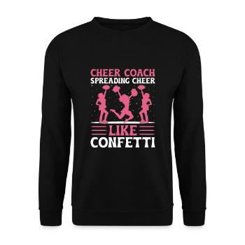 Cheerleading Coach Cheer Coach Cheerleader Cheer T - Unisex Sweatshirt - black - Front - Alina (178cm) & Michal (187cm)