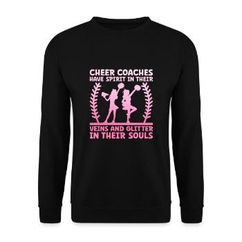 Cheerleading Coach Cheer Coach Cheerleader Cheer T - Unisex Sweatshirt - black - Front - Alina (178cm) & Michal (187cm)