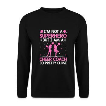 Cheerleading Coach Cheer Coach Cheerleader Cheer T - Sweat-shirt Unisexe - noir - Devant - Alina (178cm) & Michal (187cm)