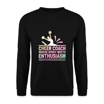 Cheerleading Coach Cheer Coach Cheerleader Cheer T - Unisex Sweatshirt - black - Front - Alina (178cm) & Michal (187cm)