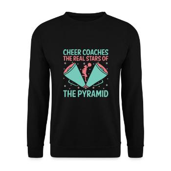 Cheerleading Coach Cheer Coach Cheerleader Cheer T - Unisex Sweatshirt - black - Front - Alina (178cm) & Michal (187cm)