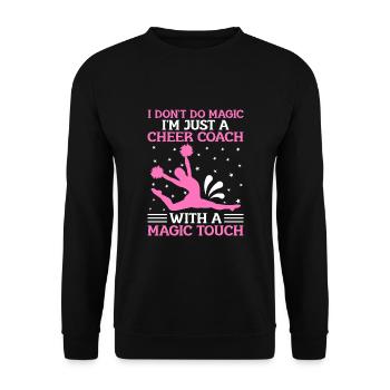 Cheerleading Coach Cheer Coach Cheerleader Cheer T - Sweat-shirt Unisexe - noir - Devant - Alina (178cm) & Michal (187cm)