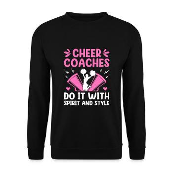 Cheerleading Coach Cheer Coach Cheerleader Cheer T - Unisex Sweatshirt - black - Front - Alina (178cm) & Michal (187cm)