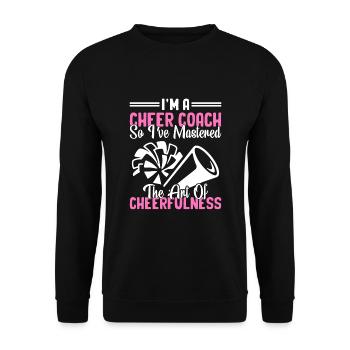 Cheerleading Coach Cheer Coach Cheerleader Cheer T - Unisex Sweatshirt - black - Front - Alina (178cm) & Michal (187cm)