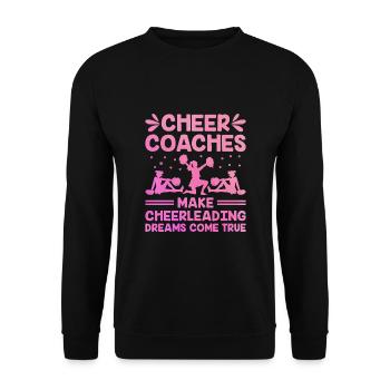 Cheerleading Coach Cheer Coach Cheerleader Cheer T - Sweat-shirt Unisexe - noir - Devant - Alina (178cm) & Michal (187cm)