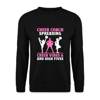 Cheerleading Coach Cheer Coach Cheerleader Cheer T - Unisex Pullover - Schwarz - Vorne - Alina (178cm) & Michal (187cm)