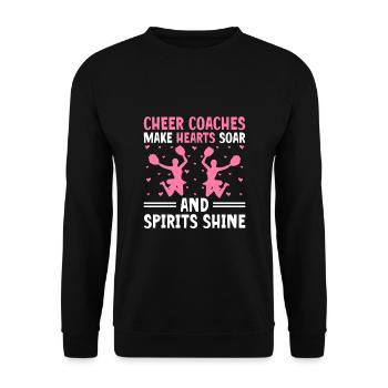 Cheerleading Coach Cheer Coach Cheerleader Cheer T - Unisex Sweatshirt - black - Front - Alina (178cm) & Michal (187cm)
