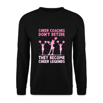 Cheerleading Coach Cheer Coach Cheerleader Cheer T - Unisex Sweatshirt - black - Front - Alina (178cm) & Michal (187cm)