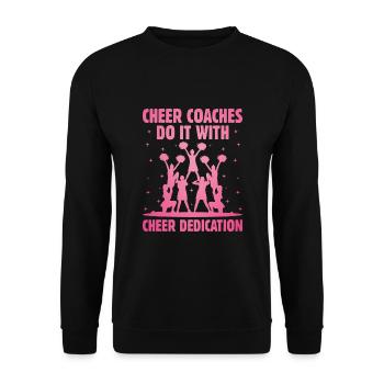 Cheerleading Coach Cheer Coach Cheerleader Cheer T - Unisex Pullover - Schwarz - Vorne - Alina (178cm) & Michal (187cm)