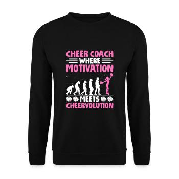 Cheerleading Coach Cheer Coach Cheerleader Cheer T - Unisex Sweatshirt - black - Front - Alina (178cm) & Michal (187cm)