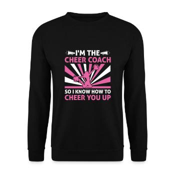 Cheerleading Coach Cheer Coach Cheerleader Cheer T - Unisex Sweatshirt - black - Front - Alina (178cm) & Michal (187cm)
