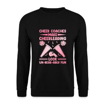 Cheerleading Coach Cheer Coach Cheerleader Cheer T - Unisex Sweatshirt - black - Front - Alina (178cm) & Michal (187cm)