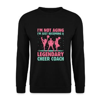 Cheerleading Coach Cheer Coach Cheerleader Cheer T - Sweat-shirt Unisexe - noir - Devant - Alina (178cm) & Michal (187cm)