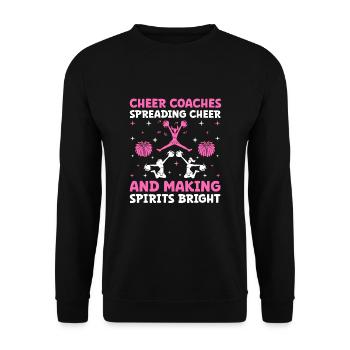 Cheerleading Coach Cheer Coach Cheerleader Cheer T - Unisex Sweatshirt - black - Front - Alina (178cm) & Michal (187cm)