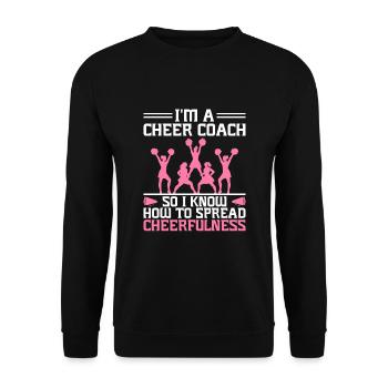Cheerleading Coach Cheer Coach Cheerleader Cheer T - Unisex Sweatshirt - black - Front - Alina (178cm) & Michal (187cm)