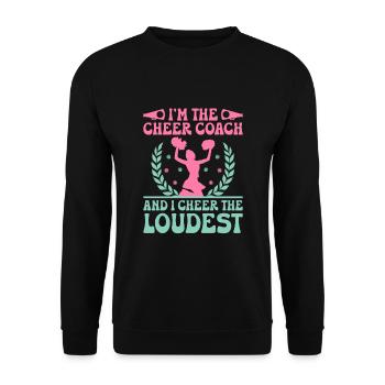 Cheerleading Coach Cheer Coach Cheerleader Cheer T - Unisex Sweatshirt - black - Front - Alina (178cm) & Michal (187cm)