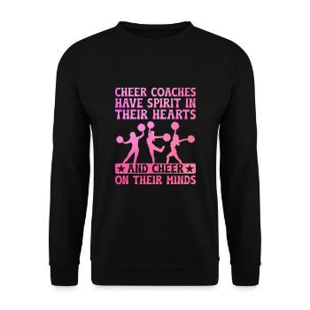 Cheerleading Coach Cheer Coach Cheerleader Cheer T - Unisex Sweatshirt - black - Front - Alina (178cm) & Michal (187cm)