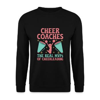Cheerleading Coach Cheer Coach Cheerleader Cheer T - Sweat-shirt Unisexe - noir - Devant - Alina (178cm) & Michal (187cm)