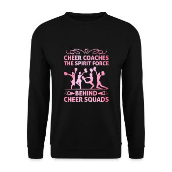 Cheerleading Coach Cheer Coach Cheerleader Cheer T - Unisex Pullover - Schwarz - Vorne - Alina (178cm) & Michal (187cm)