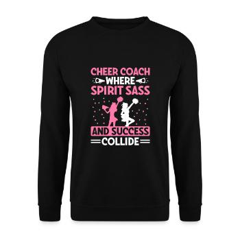 Cheerleading Coach Cheer Coach Cheerleader Cheer T - Unisex Sweatshirt - black - Front - Alina (178cm) & Michal (187cm)