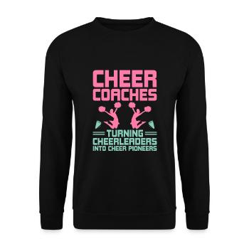 Cheerleading Coach Cheer Coach Cheerleader Cheer T - Unisex Sweatshirt - black - Front - Alina (178cm) & Michal (187cm)