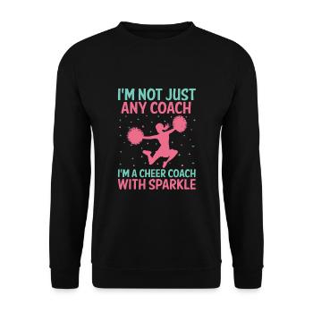 Cheerleading Coach Cheer Coach Cheerleader Cheer T - Sweat-shirt Unisexe - noir - Devant - Alina (178cm) & Michal (187cm)