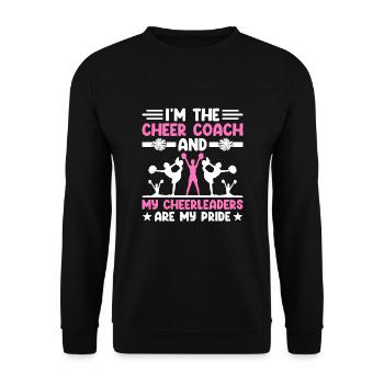 Cheerleading Coach Cheer Coach Cheerleader Cheer T - Sweat-shirt Unisexe - noir - Devant - Alina (178cm) & Michal (187cm)