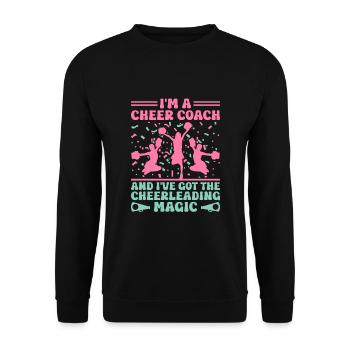 Cheerleading Coach Cheer Coach Cheerleader Cheer T - Sweat-shirt Unisexe - noir - Devant - Alina (178cm) & Michal (187cm)