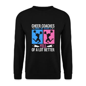 Cheerleading Coach Cheer Coach Cheerleader Cheer T - Unisex Pullover - Schwarz - Vorne - Alina (178cm) & Michal (187cm)