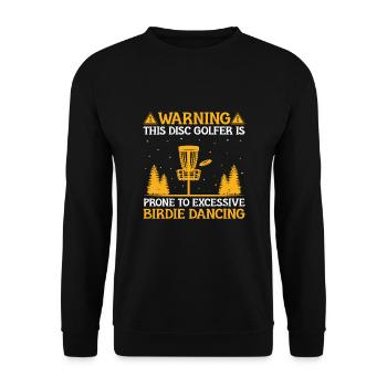 Disc Golf Player Disc Golfer Frisbee Player Par Pu - Unisex Sweatshirt - black - Front - Alina (178cm) & Michal (187cm)