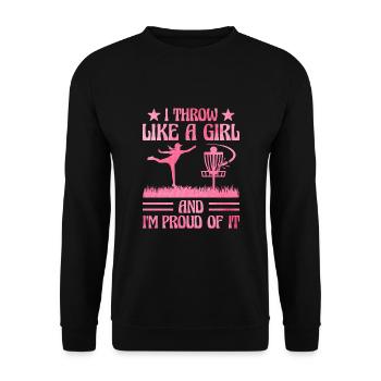 Disc Golf Player Disc Golfer Frisbee Player Par Pu - Sweat-shirt Unisexe - noir - Devant - Alina (178cm) & Michal (187cm)