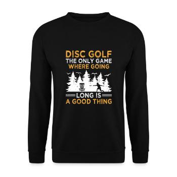 Disc Golf Player Disc Golfer Frisbee Player Par Pu - Unisex Sweatshirt - black - Front - Alina (178cm) & Michal (187cm)