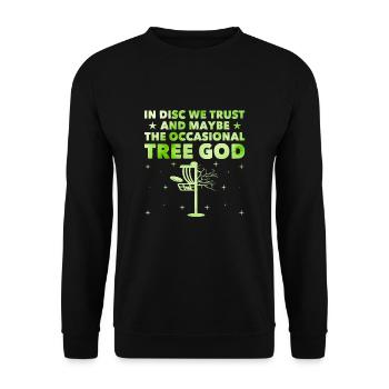 Disc Golf Player Disc Golfer Frisbee Player Par Pu - Unisex Pullover - Schwarz - Vorne - Alina (178cm) & Michal (187cm)