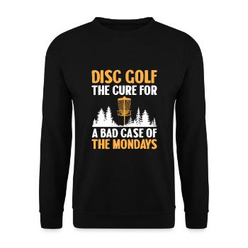 Disc Golf Player Disc Golfer Frisbee Player Par Pu - Unisex Pullover - Schwarz - Vorne - Alina (178cm) & Michal (187cm)