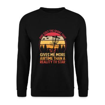 Disc Golf Player Disc Golfer Frisbee Player Par Pu - Unisex Sweatshirt - black - Front - Alina (178cm) & Michal (187cm)