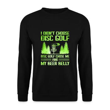 Disc Golf Player Disc Golfer Frisbee Player Par Pu - Unisex Sweatshirt - black - Front - Alina (178cm) & Michal (187cm)