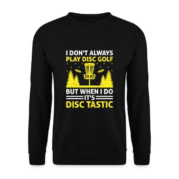 Disc Golf Player Disc Golfer Frisbee Player Par Pu - Unisex Sweatshirt - black - Front - Alina (178cm) & Michal (187cm)
