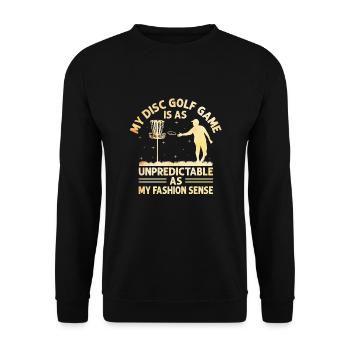 Disc Golf Player Disc Golfer Frisbee Player Par Pu - Unisex Sweatshirt - black - Front - Alina (178cm) & Michal (187cm)