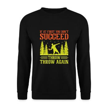 Disc Golf Player Disc Golfer Frisbee Player Par Pu - Unisex Pullover - Schwarz - Vorne - Alina (178cm) & Michal (187cm)
