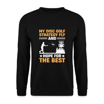 Disc Golf Player Disc Golfer Frisbee Player Par Pu - Unisex Sweatshirt - black - Front - Alina (178cm) & Michal (187cm)