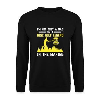 Disc Golf Player Disc Golfer Frisbee Player Par Pu - Unisex Pullover - Schwarz - Vorne - Alina (178cm) & Michal (187cm)