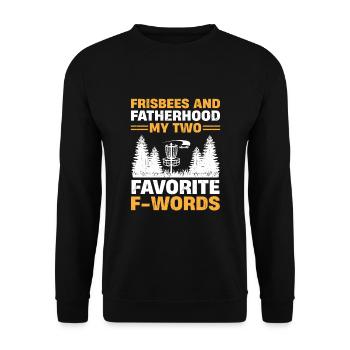 Disc Golf Player Disc Golfer Frisbee Player Par Pu - Unisex Pullover - Schwarz - Vorne - Alina (178cm) & Michal (187cm)