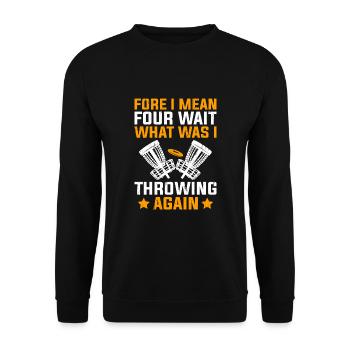 Disc Golf Player Disc Golfer Frisbee Player Par Pu - Unisex Sweatshirt - black - Front - Alina (178cm) & Michal (187cm)