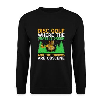 Disc Golf Player Disc Golfer Frisbee Player Par Pu - Unisex Sweatshirt - black - Front - Alina (178cm) & Michal (187cm)