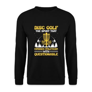 Disc Golf Player Disc Golfer Frisbee Player Par Pu - Sweat-shirt Unisexe - noir - Devant - Alina (178cm) & Michal (187cm)
