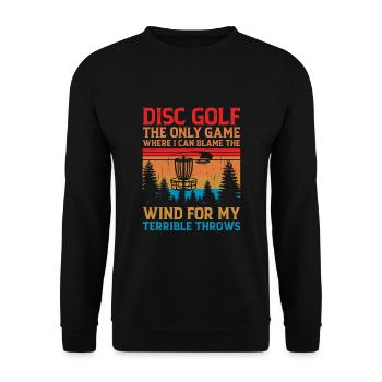 Disc Golf Player Disc Golfer Frisbee Player Par Pu - Unisex Sweatshirt - black - Front - Alina (178cm) & Michal (187cm)