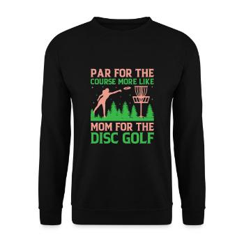 Disc Golf Player Disc Golfer Frisbee Player Par Pu - Sweat-shirt Unisexe - noir - Devant - Alina (178cm) & Michal (187cm)